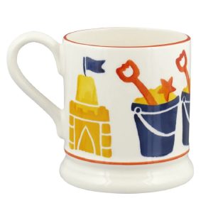 Mug: 1 x 300ml Emma Bridgewater Bucket and Spade, Half Pint Mug, Ceramic