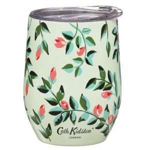 Travel Mug: 1 x 330ml Cath Kidston Dolly Rose Travel Hug Mug, Stainless Steel