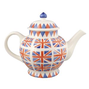 Tea Pot: 4 Mug Emma Bridgewater Union Jack 4 Mug Teapot, Ceramic