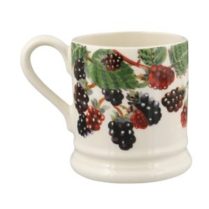 Mug: 1 x 300ml Emma Bridgewater Blackberries Half Pint Mug, Ceramic