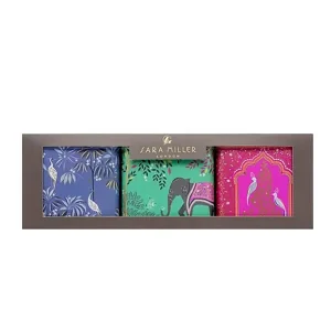 Caddy Set: 3 x 10.5cm Sara Miller India Tin Set, Square