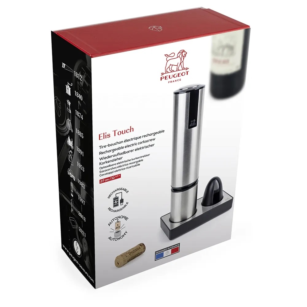 Electric Corkscrew: Peugeot Elis Touch Electric Corkscrew and Foil Cutter