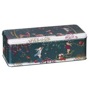 Tin: 24cm x 10cm x 8cm, Sara Miller Woodland Tales Rectangular Tin