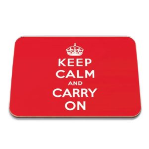Glass Worktop Saver: 40cm x 30cm Keep Calm