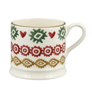 Espresso Mug: 1 x 125ml Emma Bridgewater Christmas Joy Espresso Mug, Ceramic