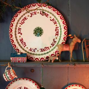 Serving Plate: 1 x 33cm Emma Bridgewater Christmas Joy Plate, Ceramic