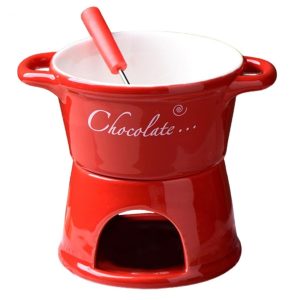 Chocolate Fondue: Chocolate Fondue Set, Red
