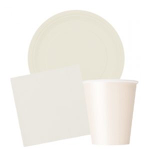 Cream/Ivory Disposable Tableware