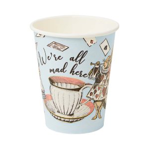 Paper Cups: 8 x Alice in Wonderland Blue Cups