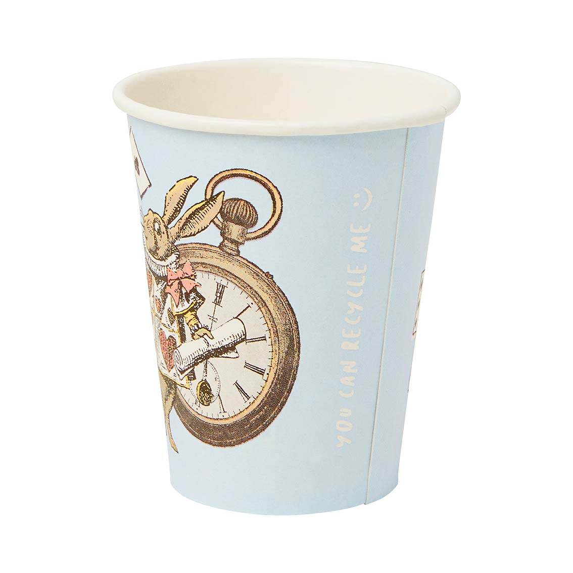 Paper Cups: 8 x Alice in Wonderland Blue Cups - Image 3