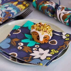 Paper Napkins: 20 x Blue Floral Napkins