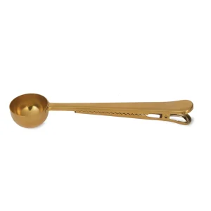 Coffee Measuring Spoon: Brompton Stainless Steel Coffee Scoop, Antique Brass