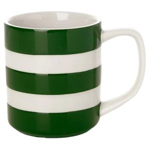 Mug: 1 x 280ml / 10oz Mug Cornishware Adder Green, Ceramic