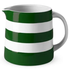 Jug: 0.84 Litre Cornishware Adder Green Dreadnought Jug, Ceramic