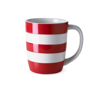 Mug: 1 x 340ml / 12oz Cornishware Red Mug, Ceramic