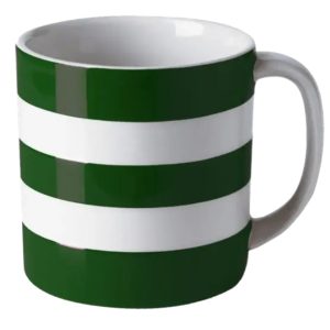 Mug: 1 x 420ml / 15oz Mug Cornishware Adder Green, Ceramic