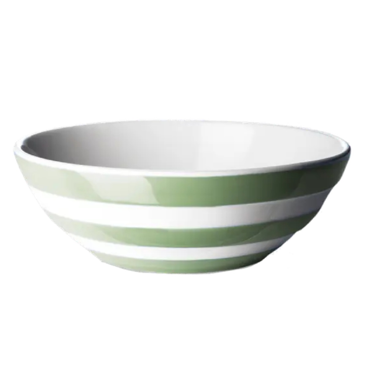 Breakfast Bowl: 17cm Cereal Bowl Cornishware Willow Green, Ceramic