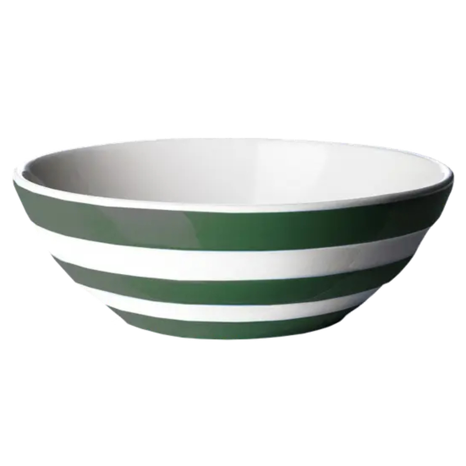 Breakfast Bowl: 17cm Cereal Bowl Cornishware Adder Green, Ceramic