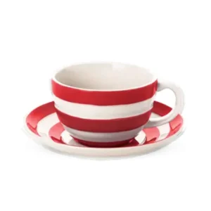 Breakfast Cup and Saucer: 1 x 340ml Cornishware Red