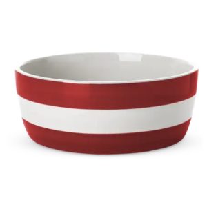 Dog Bowl: 20cm Dog Bowl Cornishware Red, Ceramic
