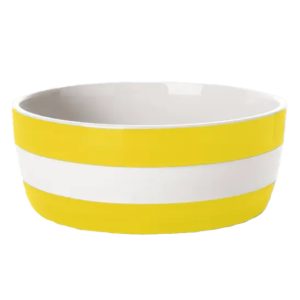 Dog Bowl: 20cm Dog Bowl Cornishware Yellow, Ceramic