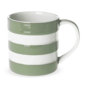 Mug: 1 x 170ml / 6oz Mug Cornishware Willow Green, Ceramic