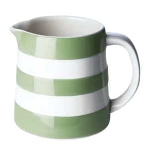 Jug: 0.28 Litre Cornishware Willow Green Dreadnought Jug, Ceramic