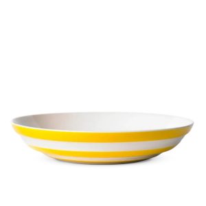 Pasta Bowl: 24cm Pasta Bowl Cornishware Yellow, Ceramic