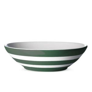 Salad / Serving Bowl: 31cm Cornishware Serving Bowl, Adder Green