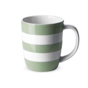 Mug: 1 x 340ml / 12oz Cornishware Willow Green Mug, Ceramic