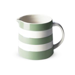 Jug: 0.56 Litre Cornishware Willow Green Dreadnought Jug, Ceramic