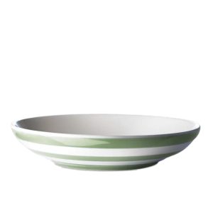 Pasta Bowl: 24cm Pasta Bowl Cornishware Willow Green, Ceramic