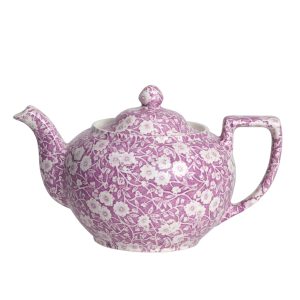 Tea Pot: 7 Cup Burleigh Blossom Calico Large Teapot, Lilic