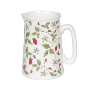 Jug: 0.3 Litre Sophie Allport Strawberries Jug, Fine Bone China