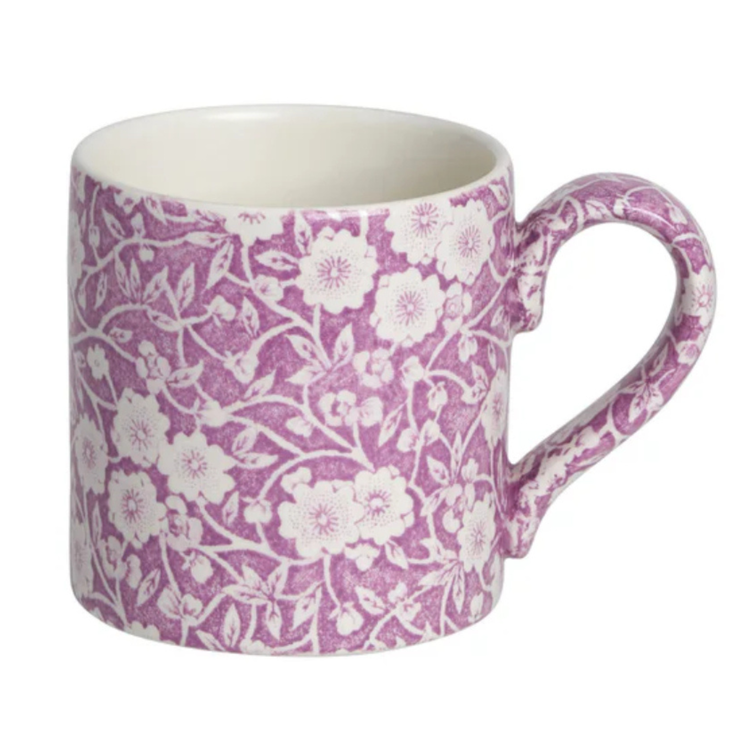 Mug: 1 x 284ml Burleigh Blossom Calico Half Pint Mug, Ceramic