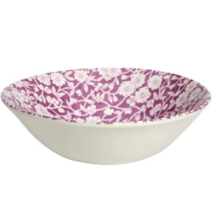 Breakfast Bowl: 16cm Cereal Bowl Burleigh Blossom Calico, Ceramic