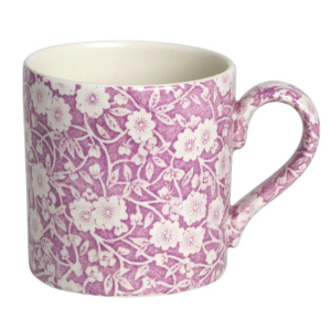 Mug: 1 x 375ml Burleigh Blossom Calico Half Pint Mug, Ceramic