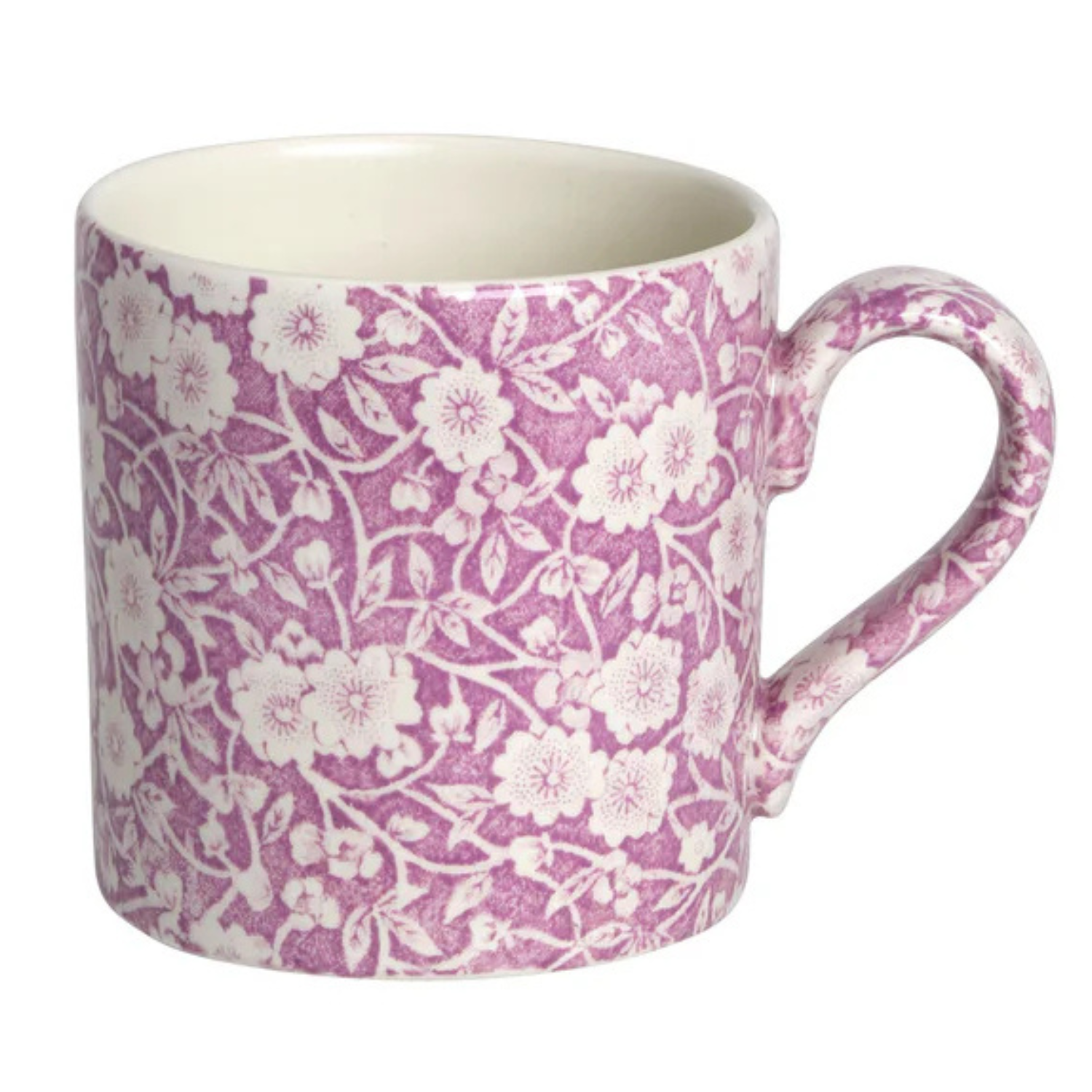 Mug: 1 x 375ml Burleigh Blossom Calico Half Pint Mug, Ceramic