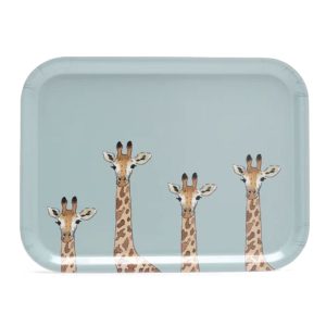 Serving Tray: 27cm x 20cm Sophie Allport Giraffe Serving Tray, Birchwood
