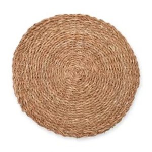 Placemat Set: 4 Braded Seagrass Placemats, Natural