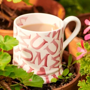 Mug: 1 x 300ml Emma Bridgewater M.U.M Pink Half Pint Mug, Ceramic