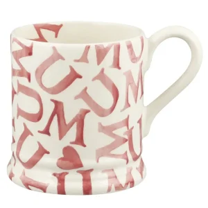 Mug: 1 x 300ml Emma Bridgewater M.U.M Pink Half Pint Mug, Ceramic