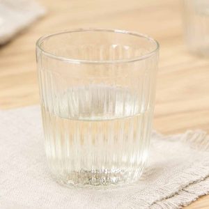 Low Ball Glasses: 4 x 250ml Northmoor Ribbed Short Tumblers, Glass