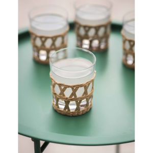 Low Ball Glasses: 4 x 200ml Portmore Tumblers, Natural