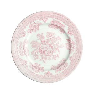 Side Plate: 1 x 17.5cm Burleigh Pink Asiatic Pheasants Plate, Ceramic