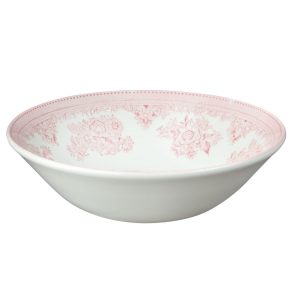 Breakfast Bowl: 1 x 16cm Cereal Bowl Burleigh Pink Asiatic Pheasants, Ceramic