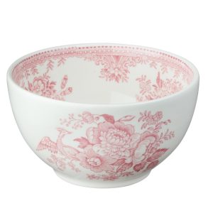 Sugar Bowl: Burleigh Pink Asiatic Pheasants Sugar Bowl, Ceramic