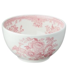 Dip Bowl: 12cm Burleigh Pink Asiatic Pheasants Mini Footed Bowl, Ceramic