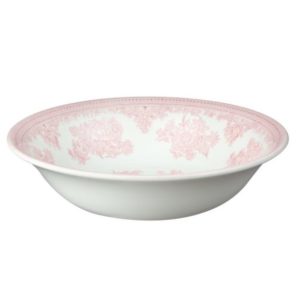Soup Bowl: 20.5cm Soup Bowl Burleigh Pink Asiatic Pheasants, Ceramic