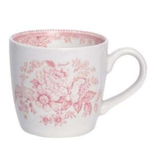 Mug: 1 x 300ml Burleigh Pink Asiatic Pheasants Osborne Mug, Ceramic